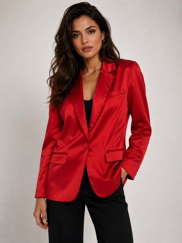 Giacca blazer rosso donna