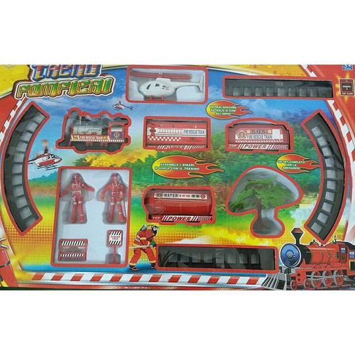 Set treno pompieri - pompieri, del