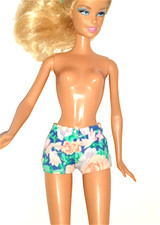 B099 - BARBIE TEEN TALK 1991  pantaloncini shorts a fiori 