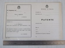 PATENTE ORIGINALE VENTENNIO REGNO D'ITALIA MODENA VINTAGE