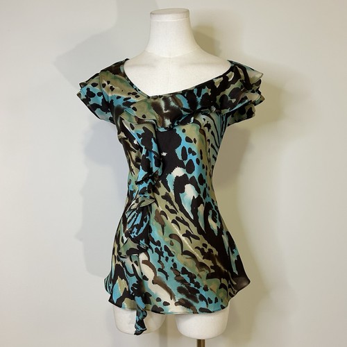 Y2k asimmetrico ruffle top - y2k,
