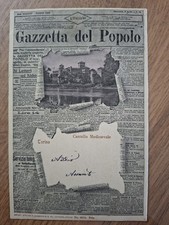 TORINO gazzetta del popolo CASTELLO MEDIEVALE 1902