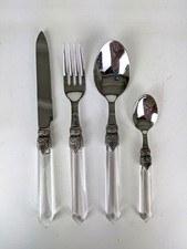 set 4 posate vintage manico