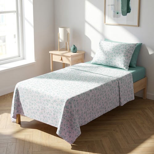 Completo letto singolo - , fiori