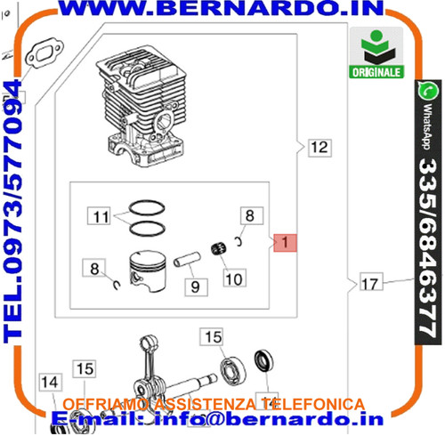 Kit pistone originale - , emak