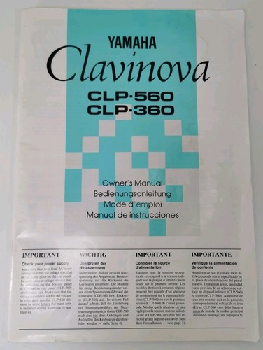 Yamaha clavinova pianoforte - yamaha,