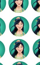 12 Mulan Birthday EDIBLE Cupcake Topper Mulan Party Favor Cake Cookie Topper