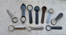 LOT x10 ORIGINAL WATCHMAKER CASEBACK KEY OPENER TOOL CHIAVI APRICASSE VINTAGE