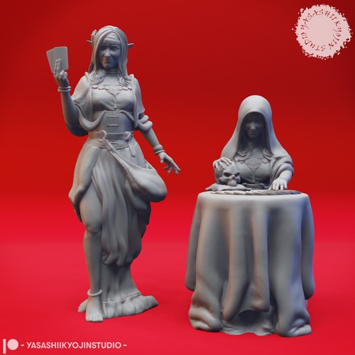 Set miniature veggente - di, npc