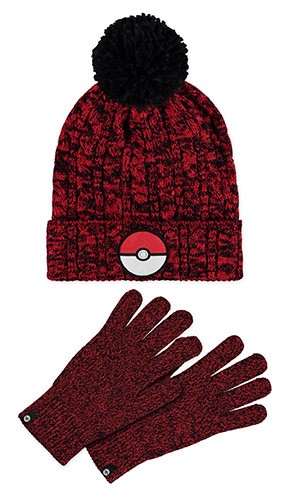 Berretto guanti pokemon logo - +,
