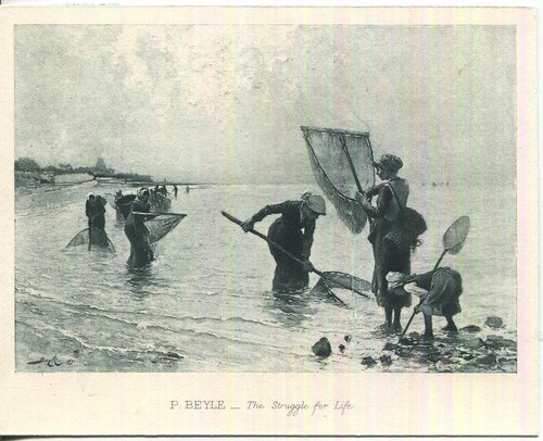Antiche reti pesca donna - antiche, da