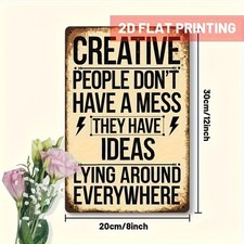 2D Flat Vintage Metal Wall Art