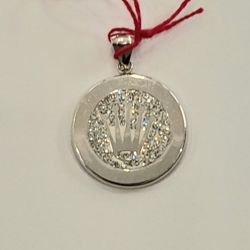Ciondolo corona zirconata oro - corona,