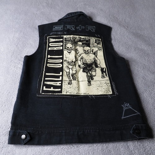 Gilet fascia denim nero