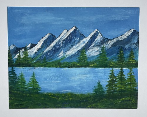 Quadro paesaggio naif