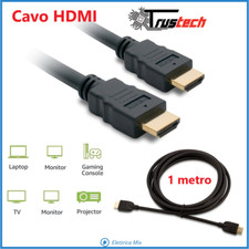 Cavo Hdmi 1 metro per TV Audio Video Monitor Pc Ps Tipo A Maschio 4K HDTV Spina