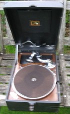HMV 102 Portable Gramophone - Black