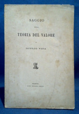 Giulio Vita, Saggio sulla teoria del valore. 1887 Economia, Ottimo