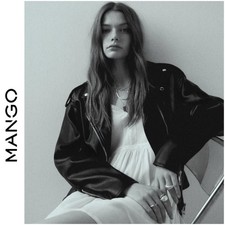 Cappotto giacca moto biker vegan ecopelle oversize nuovo con etichette MANGO | TG S | 130€