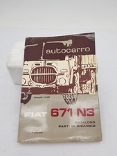 Manuale officina catalogo parti di ricambio Fiat 671 N3 autocarro 1^ edizione 61