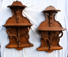 coppia mensole Antica Piattaia a Muro  mensola ,etagere  libreria-