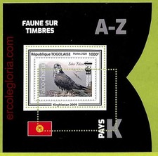 B1105 - TOGO - Foglio francobolli ERRORE ERRATO - 2020 - UCCELLINI WWF