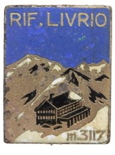 distintivo livrio smaltato spilla passo alpini montagna stella alpina turismo
