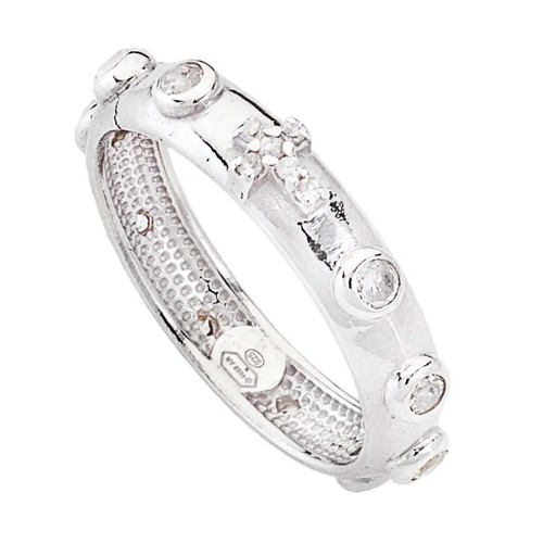 Anello amen rosari argento - anello,