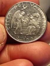 MONETE CITTA' DEL VATICANO 100 Lire 1987 IX GIOVANNI PAOLO II Anno Mariano 
