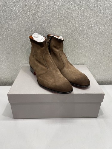 Santoni brown suede ankle - santoni,
