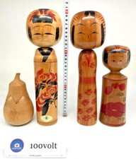Lotto di 3 bambole Kokeshi