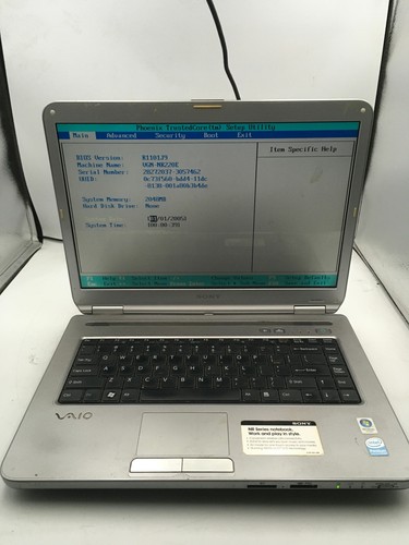 Sony vaio pcg 7113l boots - sony,