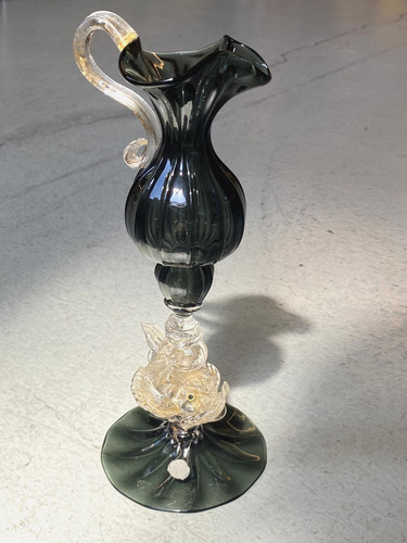 Vaso anfora candeliere vetro - candeliere,
