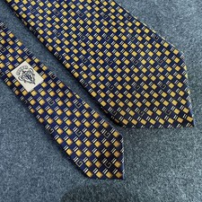 Cravatta Gucci alla moda come nuova senza scatola blu navy 9,8 pollici originale