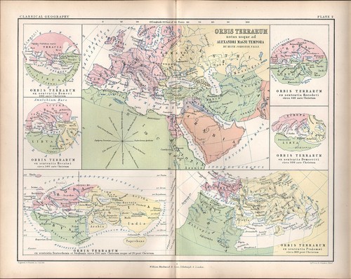 1864 vittoriano mappa antico - ~,