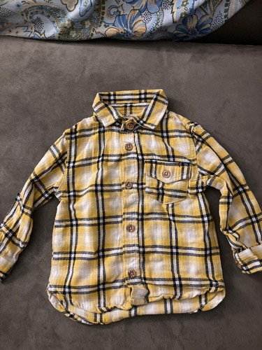 Camicia gialla quadretti - camicia, a