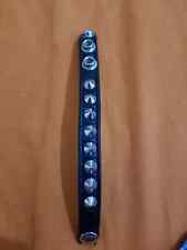 Bracciale da donna in pelle con borchie 1 file  polso sul punk uomo unisex 