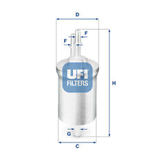 Filtro carburante UFI per VW Golf VI Audi A3 Sportback Skoda Yeti Seat Ibiza IV