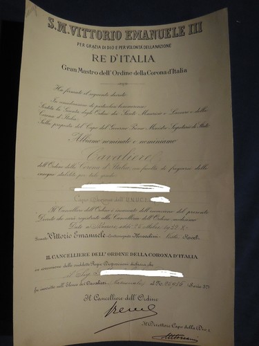 Attestato diploma cavaliere - attestato,