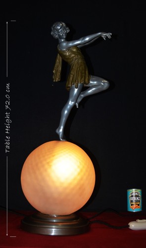 Emile carlier figural lamp art - emile,