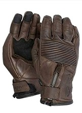 Guanto Guanti Pelle Moto Cafe Racer Custom Prexport Dragon Marrone Vintage Touch