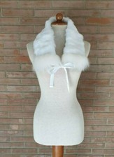 collo in pelliccia di VOLPE e lapin white rabbit & fox fur scarf Fuchspelz stola