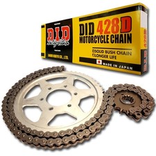 Kit catena DID acciaio 428D