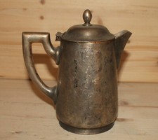 Brocca con coperchio teiera in alpacca placcata argento vintage italiana fatt...