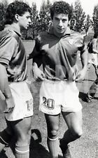 Foto vintage Calcio, Italia, Europei, nazionale, Vialli e Rizzitelli, 1988