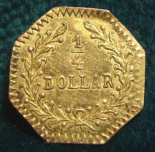 STATI UNITI 1/4 DOLLARO 1881 CALIFORNIA ORO GR. 0,12 . mm. 9,6 OTTIMO RARO