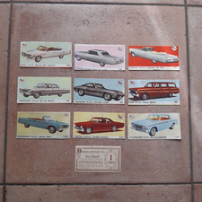 9 figurine AUTO SERIE D' ORO, album BAGGIOLI, recuperate auto USA + buono premio