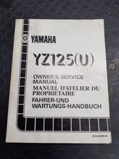 Manuale d'officina Yamaha Yz 125 1988