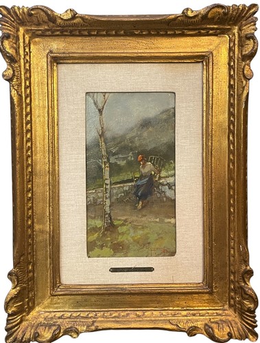 Dipinto olio cartone - olio,