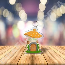 Portachiavi Festa del Papà a forma di Casa con Cognome Personalizzato